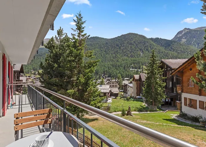 Zermatt, 4 Pers, 3 Lits - Balcon Avec Vue Et Petit Jardin 아파트 *