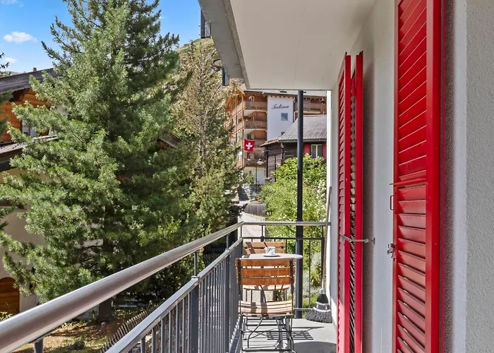 Zermatt, 4 Pers, 3 Lits - Balcon Avec Vue Et Petit Jardin 아파트 체르마트
